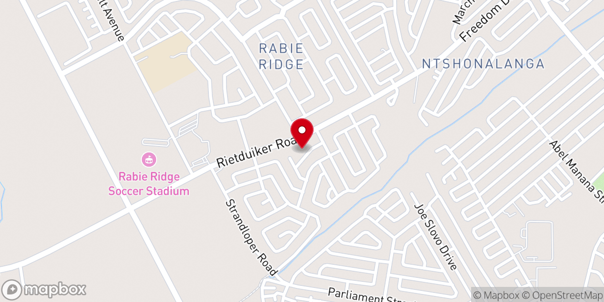Map showing location of AFM / AGS Rabie Ridge - Emmanuel Revival Centre
