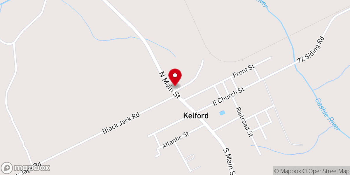 Map showing location of Town of Kelford