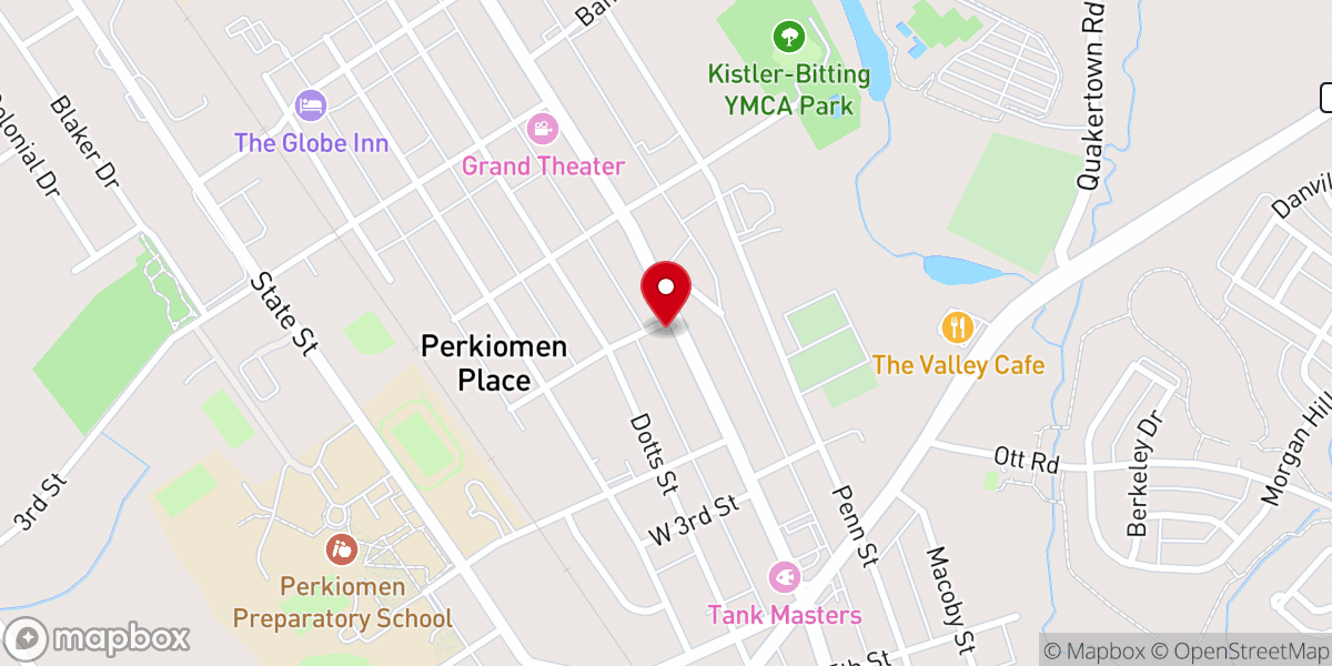 Map showing location of St Mark's Evangelical Lutheran