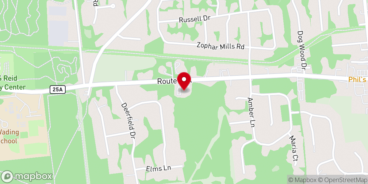 Map showing location of North Shore United Methodist Church