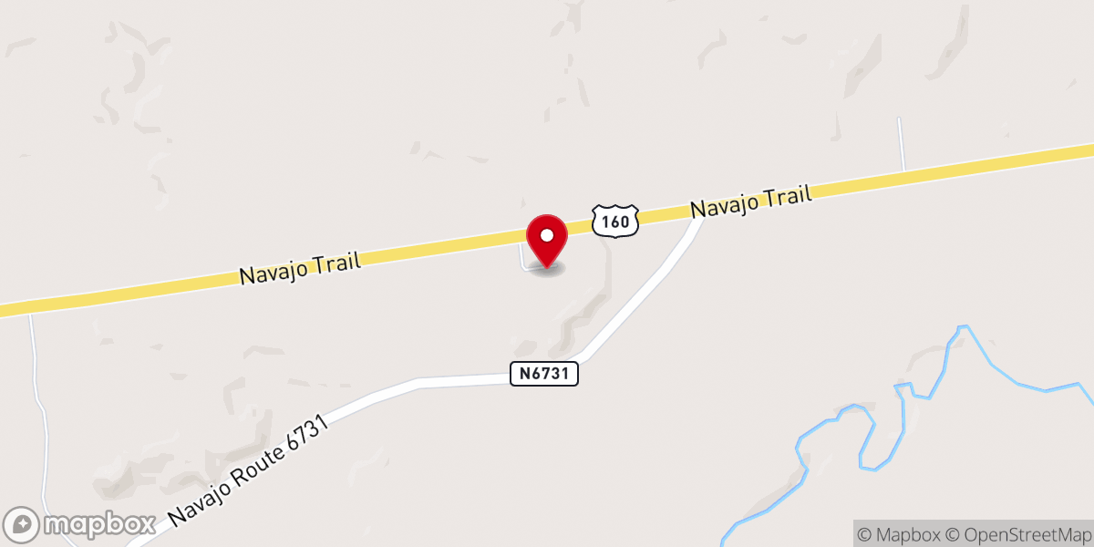 Map showing location of Jiihóvah Yá Dahalne’é biKingdom Hall