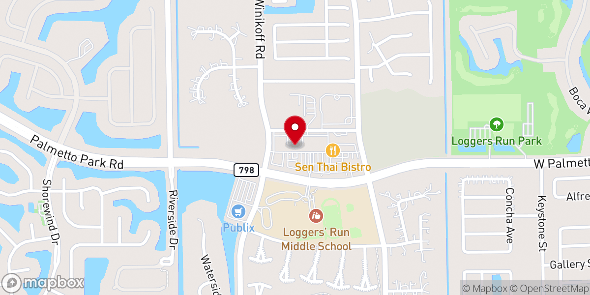Map showing location of Christian Life Center - West Boca