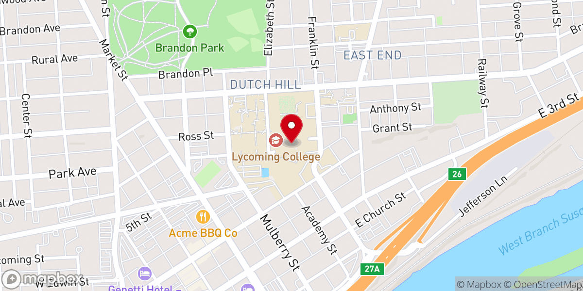 Map showing location of Clarke Chapel