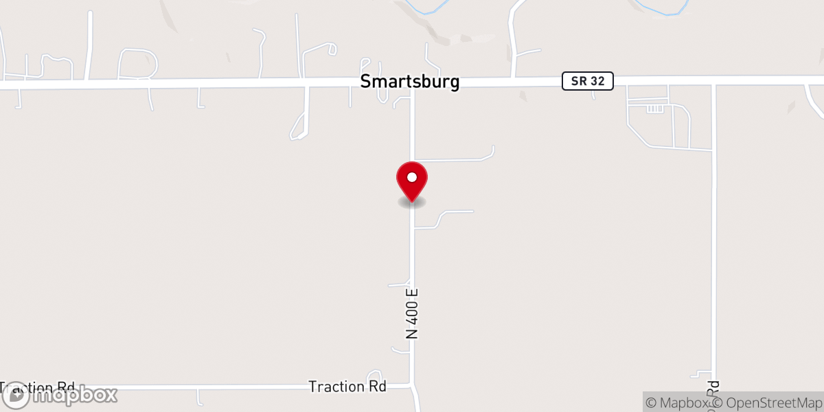 Map showing location of Smartsburg Christian Church