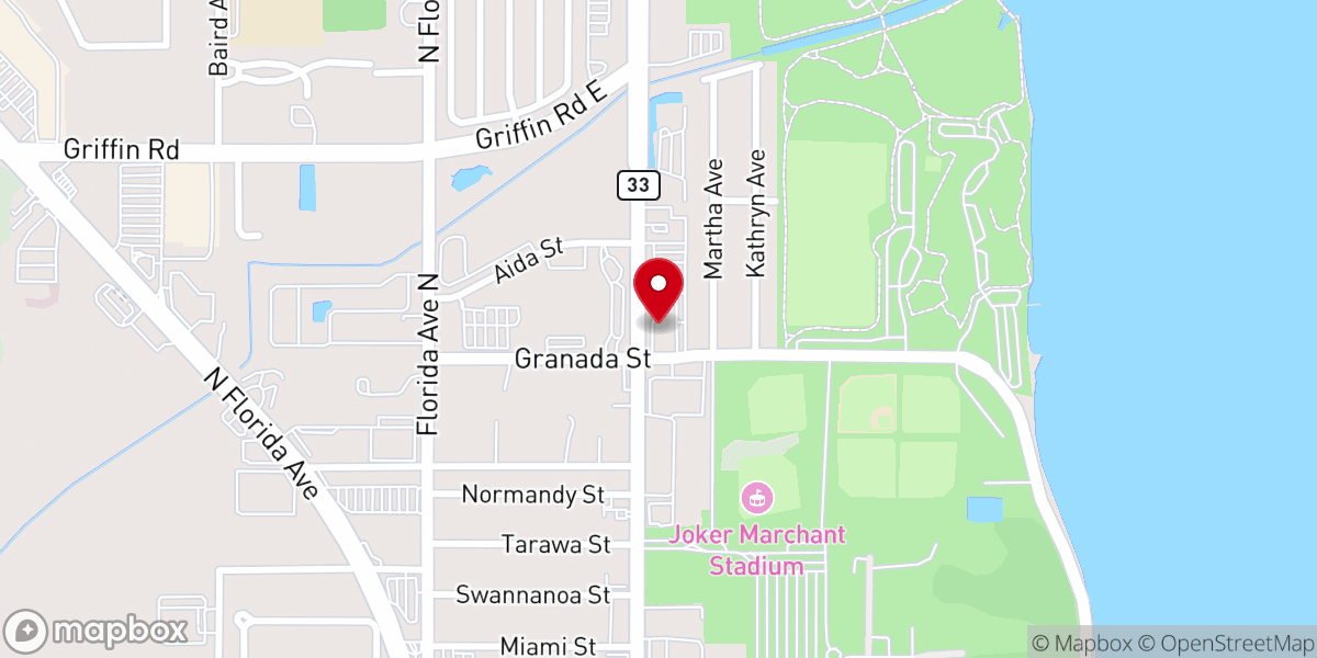Map showing location of Christ Lutheran Church