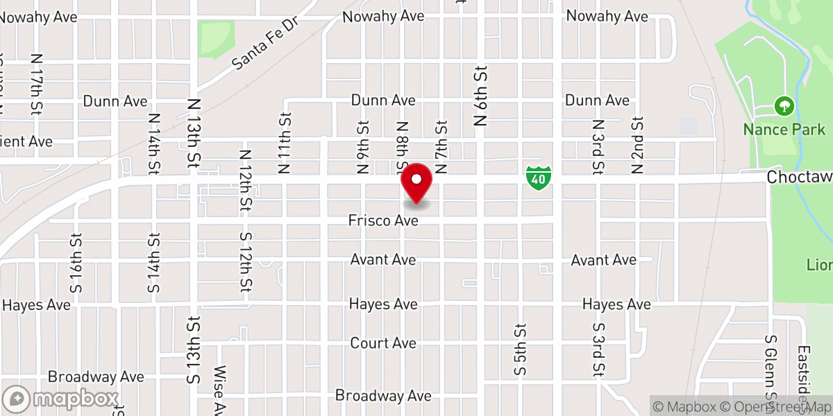 Map showing location of XA Student Ministry (Chi Alpha)