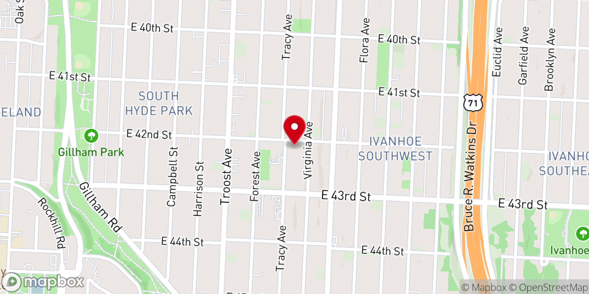 Map showing location of Immanuel Lutheran Church