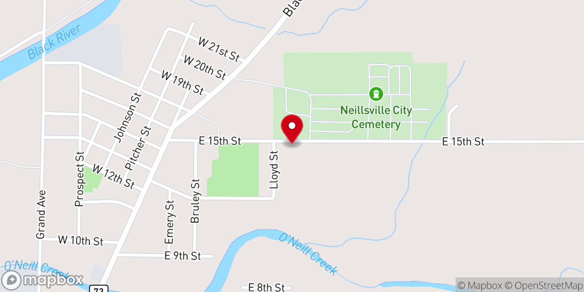 Map showing location of Bible Baptist Church