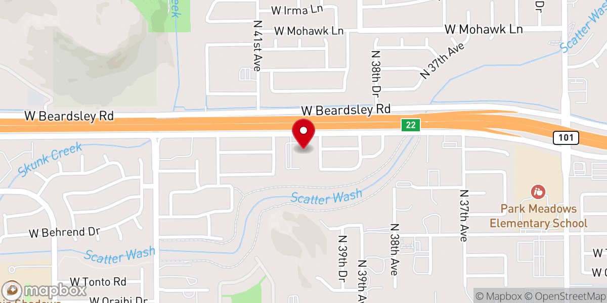 Map showing location of Atonement Lutheran Church and School