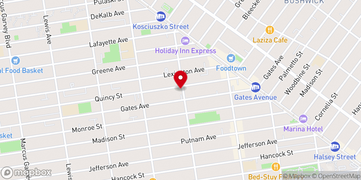 Map showing location of Varick AME Zion Church