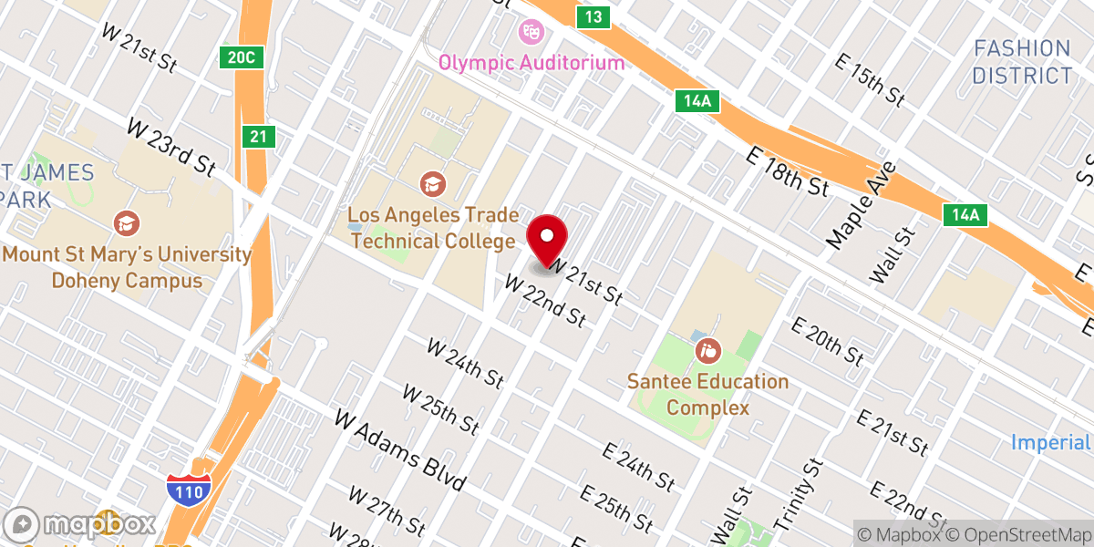 Map showing location of Deeper Church Los Angeles⛪