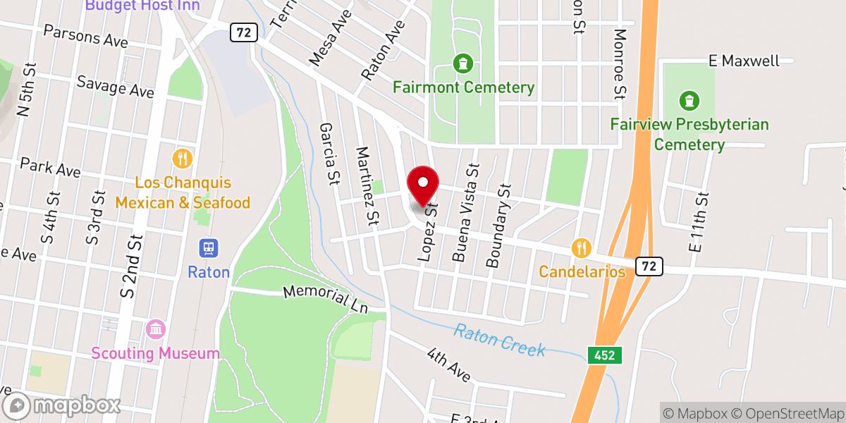 Map showing location of First Apostolic Church