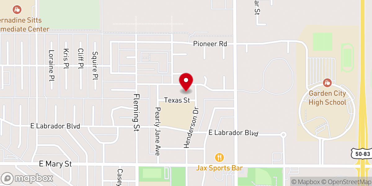 Map showing location of The United Presbyterian Church of Garden City Kansas
