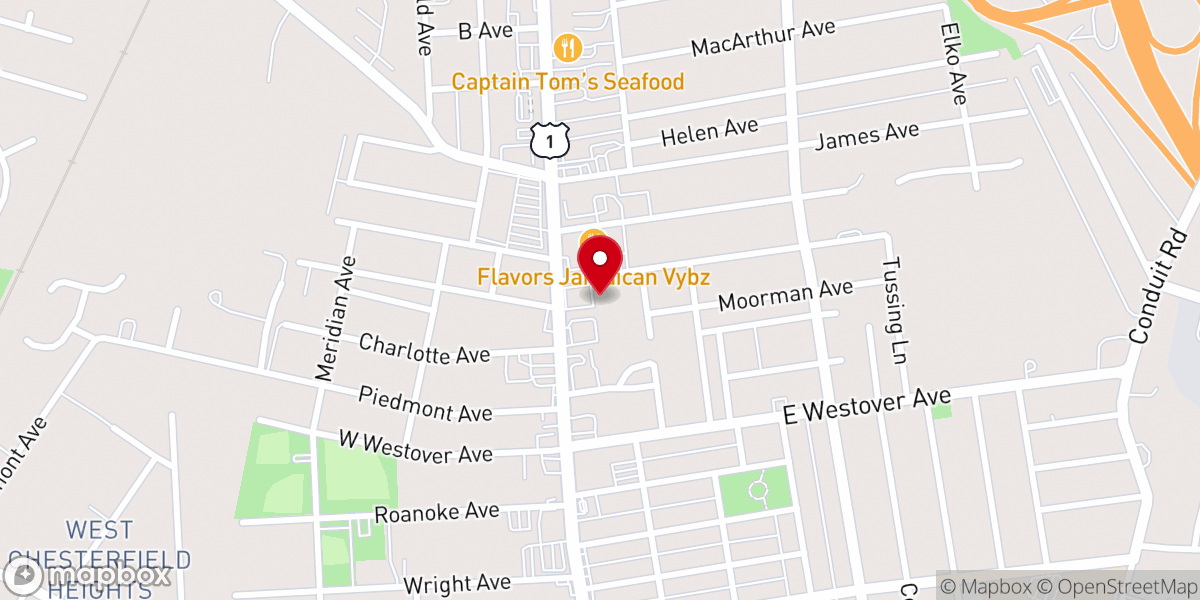 Map showing location of Living Word World Outreach Center