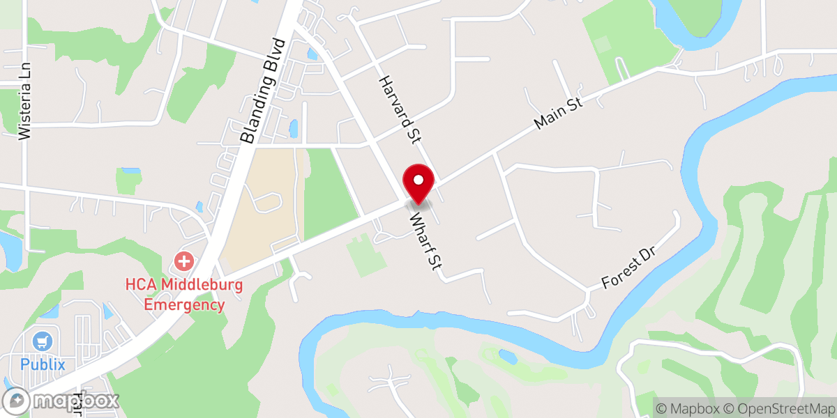 Map showing location of Baptist Church