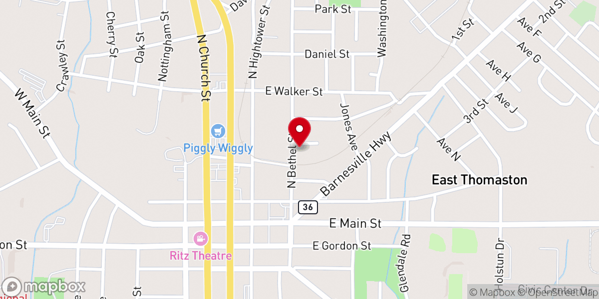 Map showing location of New Life Church