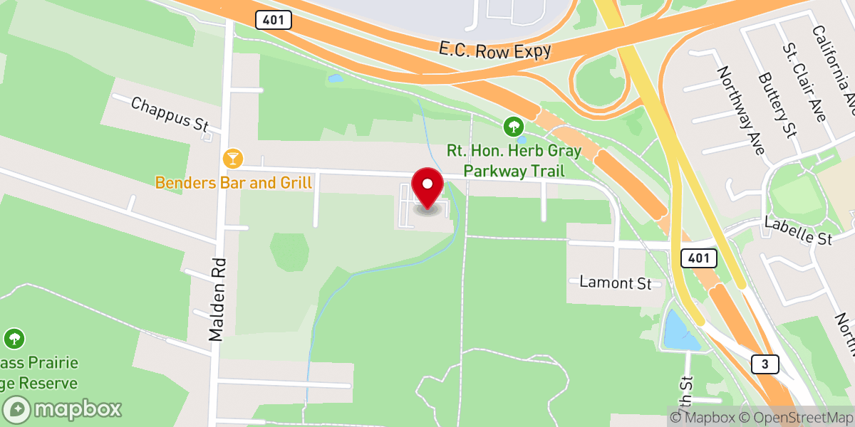 Map showing location of Harvest Bible Church Windsor