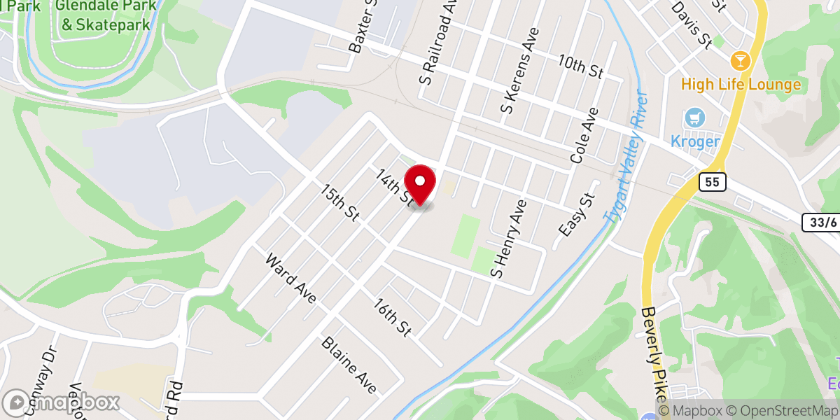 Map showing location of Elkins Christian Academy