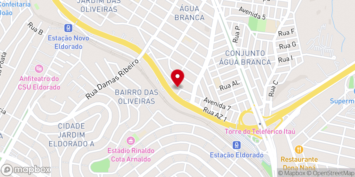 Map showing location of Igreja Pentecostal De Oração
