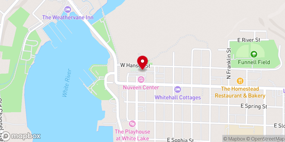 Map showing location of Hanson Hill Waterfront Grill