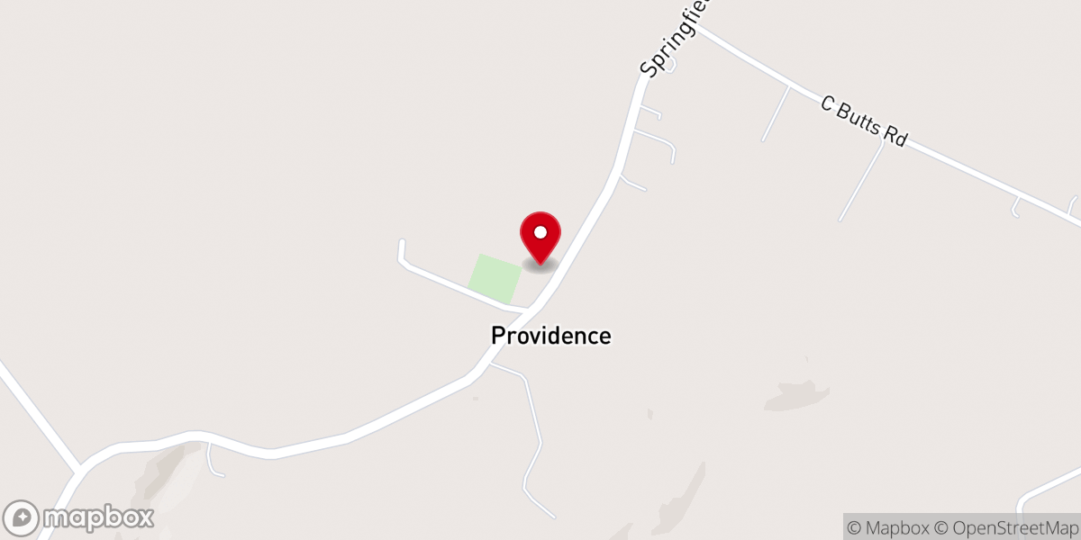 Map showing location of Providence Baptist Church