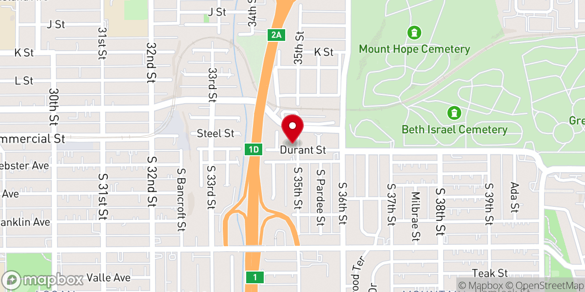 Map showing location of Mt Olive Baptist Church