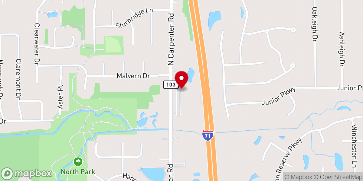 Map showing location of Bethel Church Cleveland