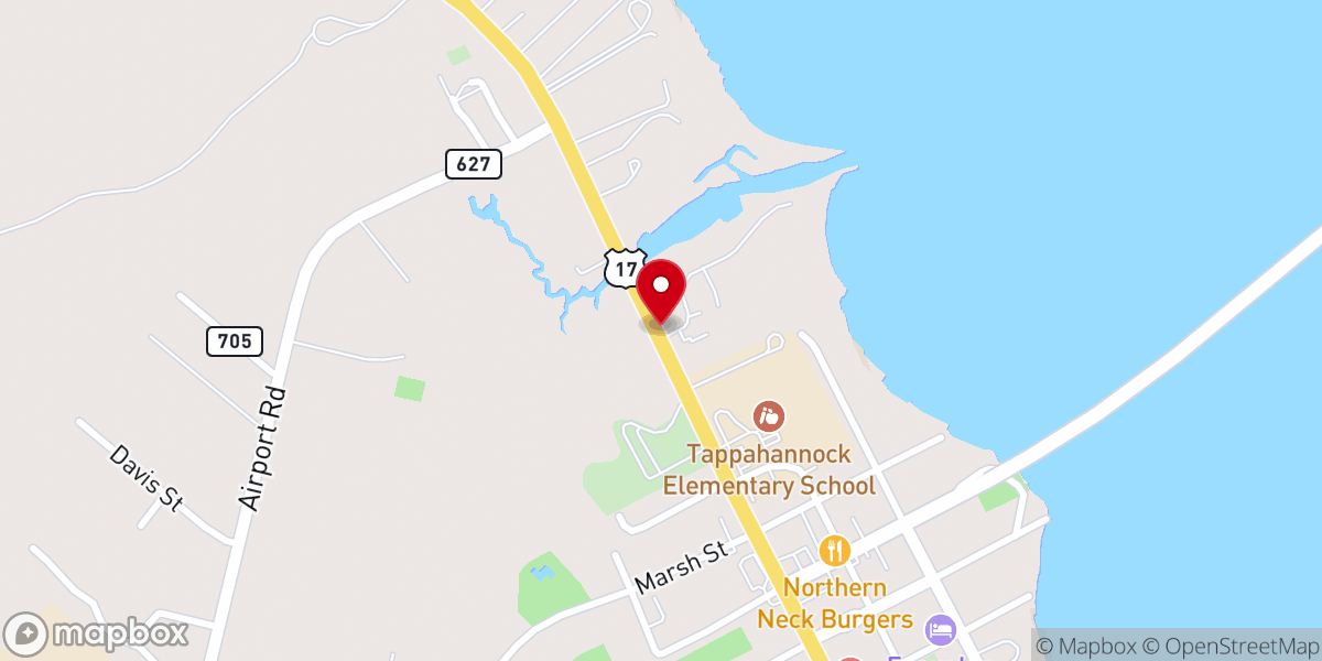 Map showing location of June Parker Marina