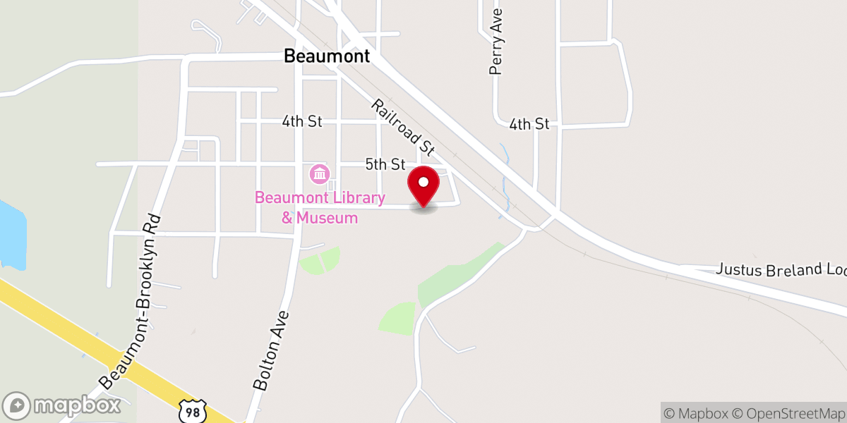 Map showing location of Sweet Home Baptist Church