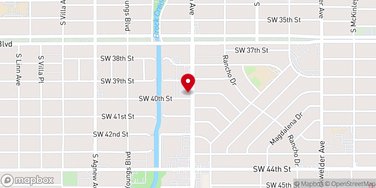 Map showing location of Harvest Assembly of God Church