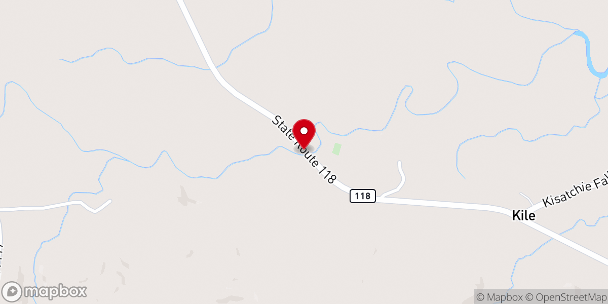 Map showing location of Little Sandy Creek, Kisatchie