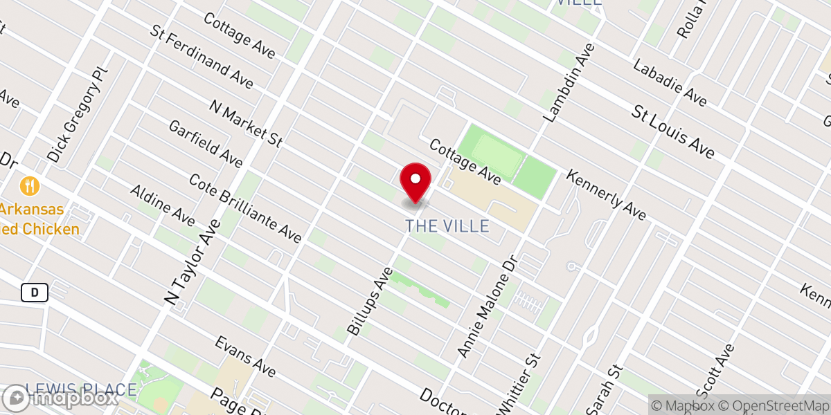 Map showing location of New Dora Missionary Baptist Church