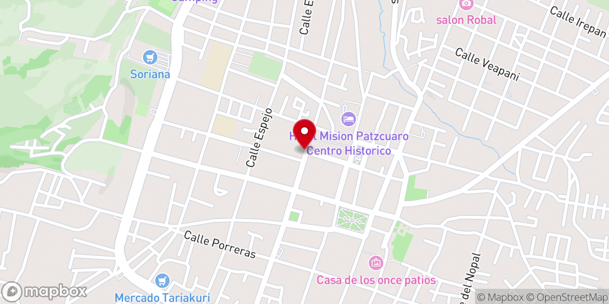 Map showing location of Parroquia del Santuario de Guadalupe