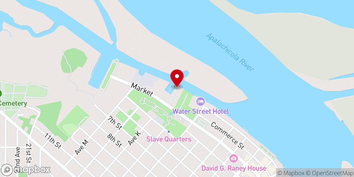 Map showing location of Half Shell Dockside