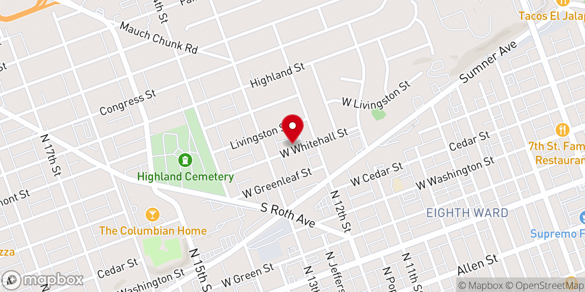 Map showing location of Church of God
