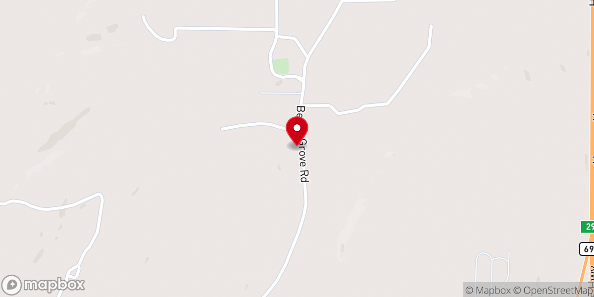 Map showing location of Glory Hill Church of God