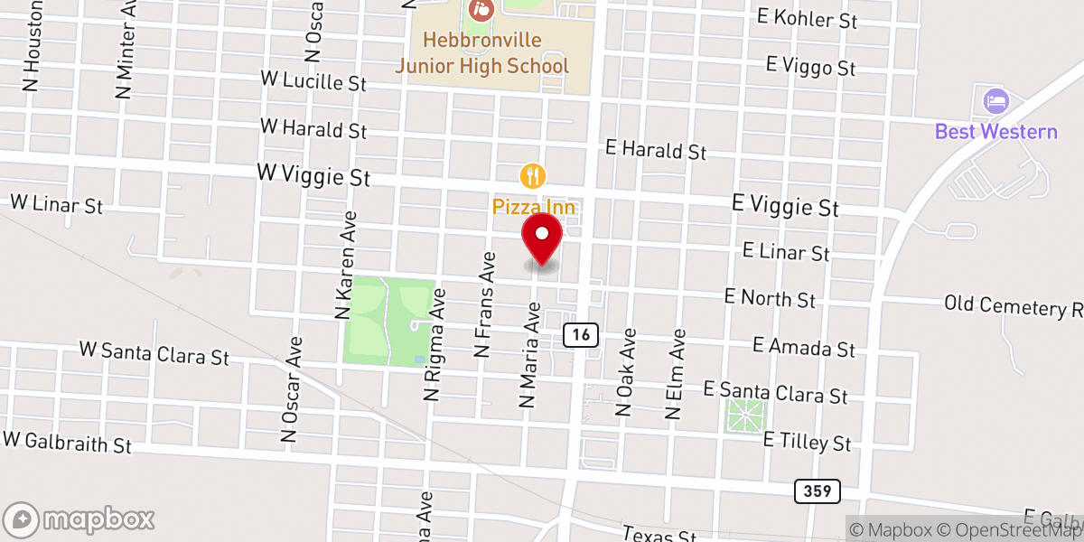Map showing location of Saint James Episcopal Church