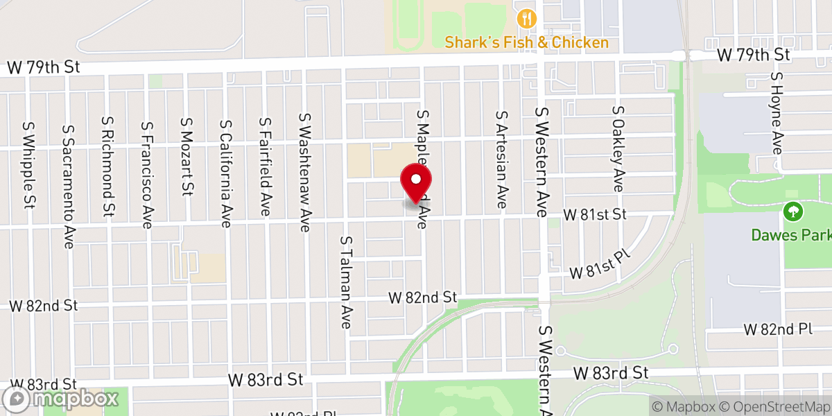 Map showing location of Calvary Covenant Church of Chicago