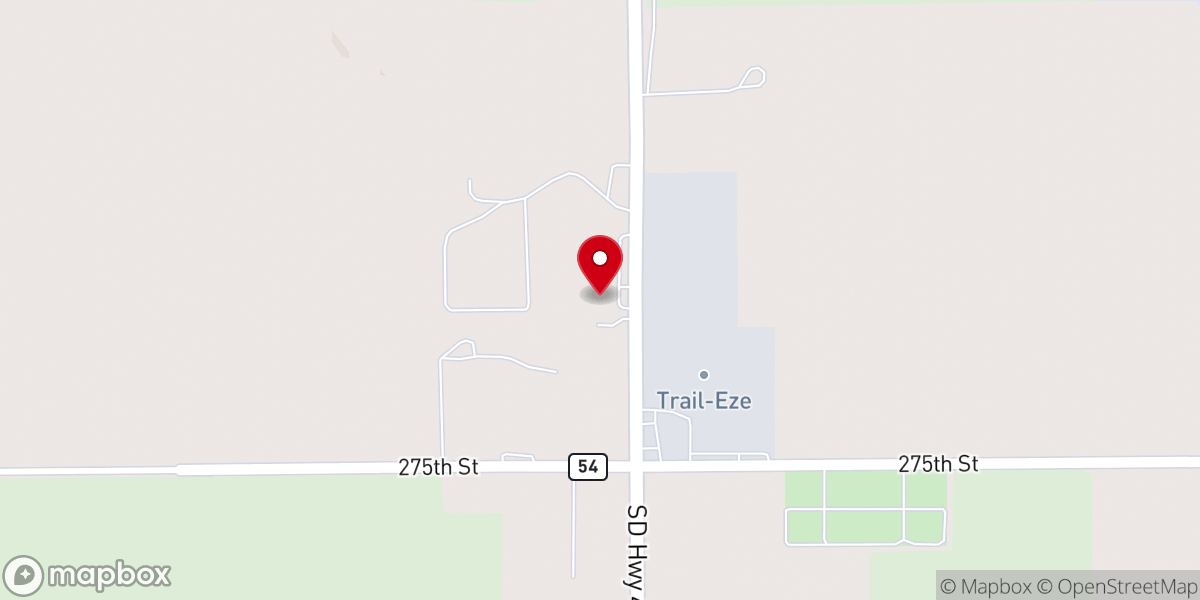 Map showing location of Platte Calvary Baptist Church
