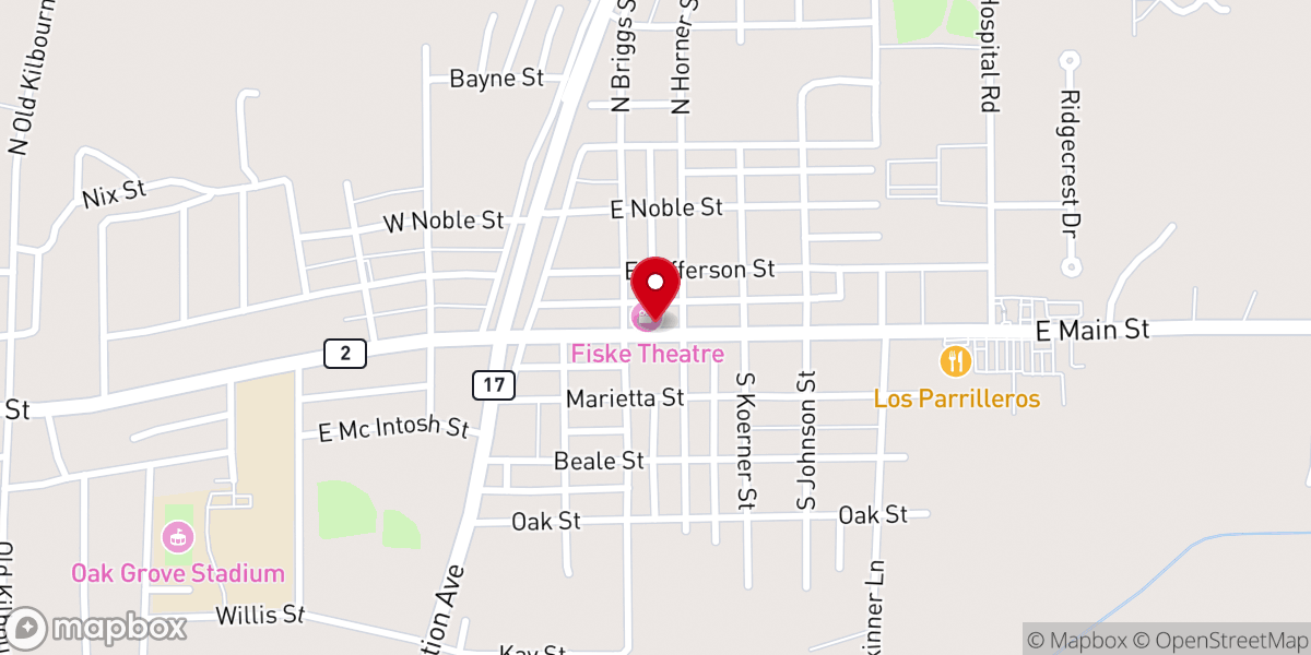 Map showing location of Oak Grove Barbershop