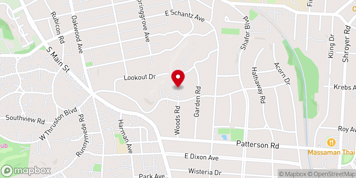 Map showing location of Lutheran Church of Our Savior