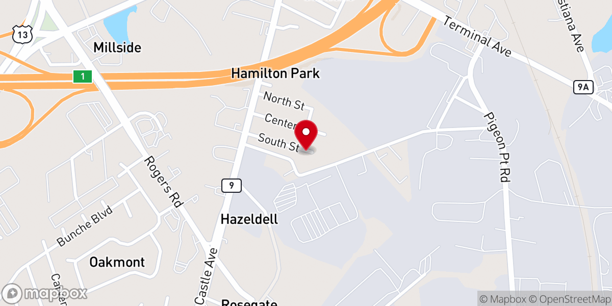 Map showing location of Peoples Baptist Church, Full Gospel Ministries