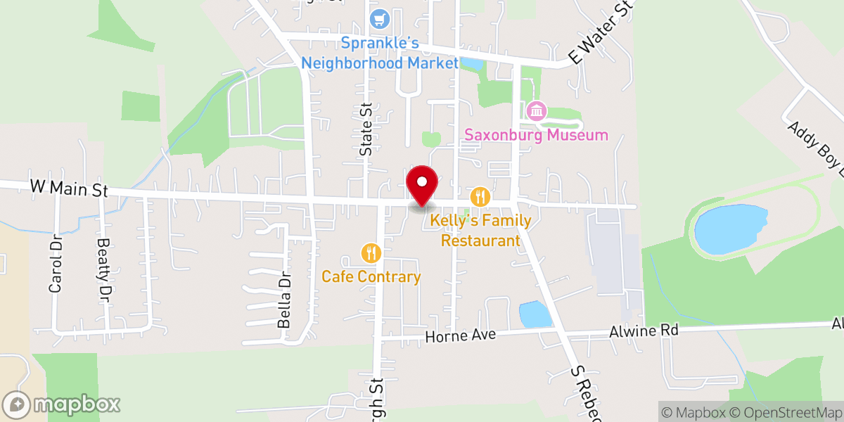 Map showing location of Vintage Rose Tea Room and Events