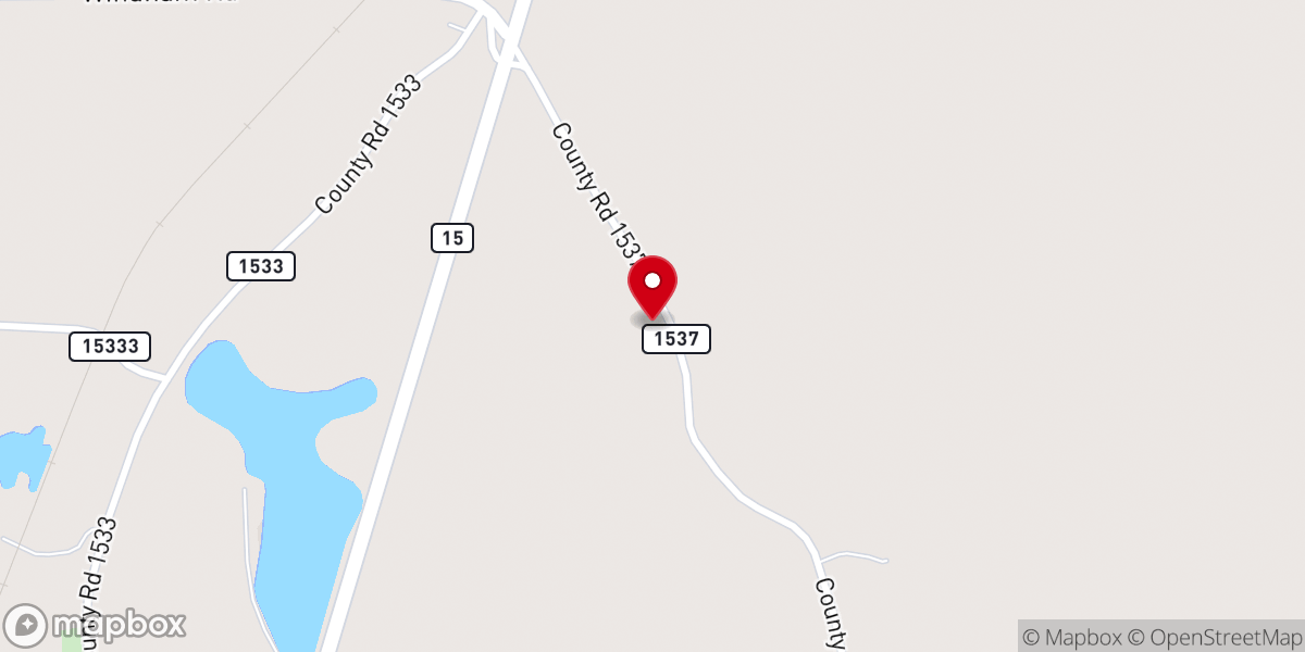 Map showing location of Jerusalem Baptist Church