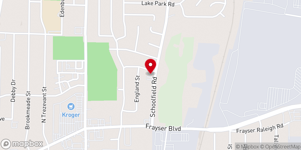 Map showing location of Grace Bible Baptist Church