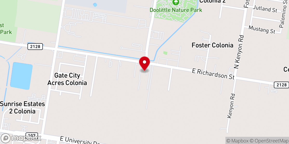 Map showing location of Iglesia Rosa De Saron