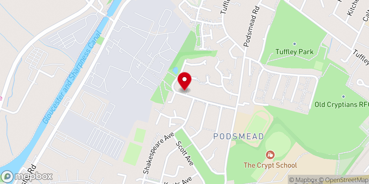 Map showing location of One Church Podsmead