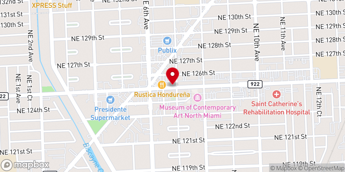Map showing location of The Bible Place, Corporation