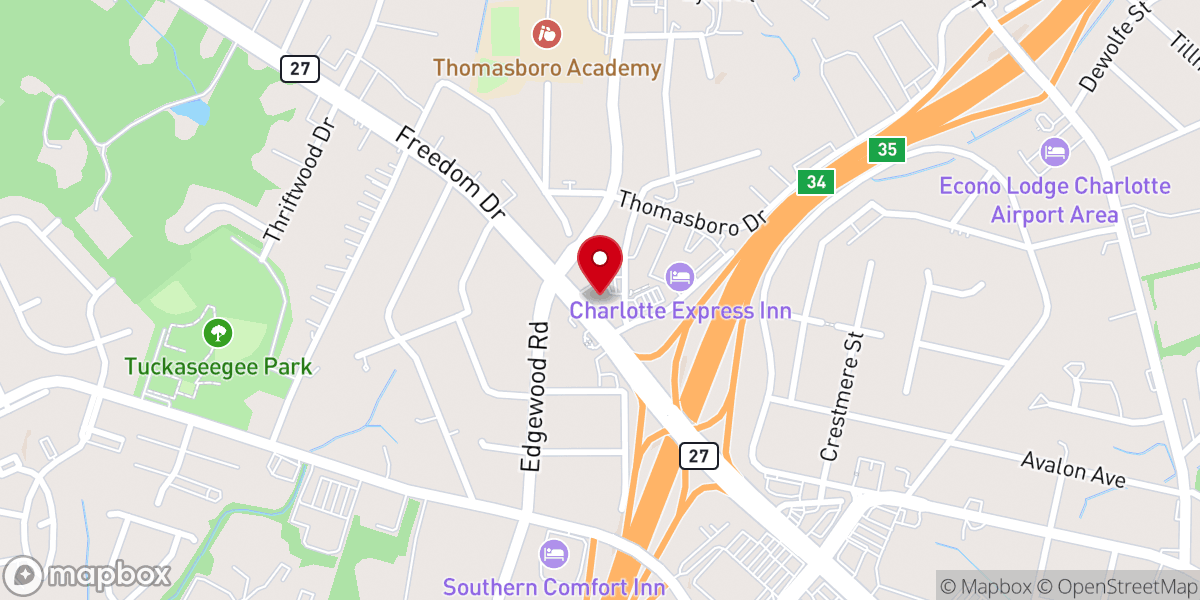 Map showing location of Royalhouse Chapel International Inc. - Charlotte, NC Mission (Dunamis Center)