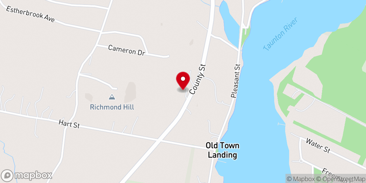 Map showing location of Hillside Bible Baptist Church